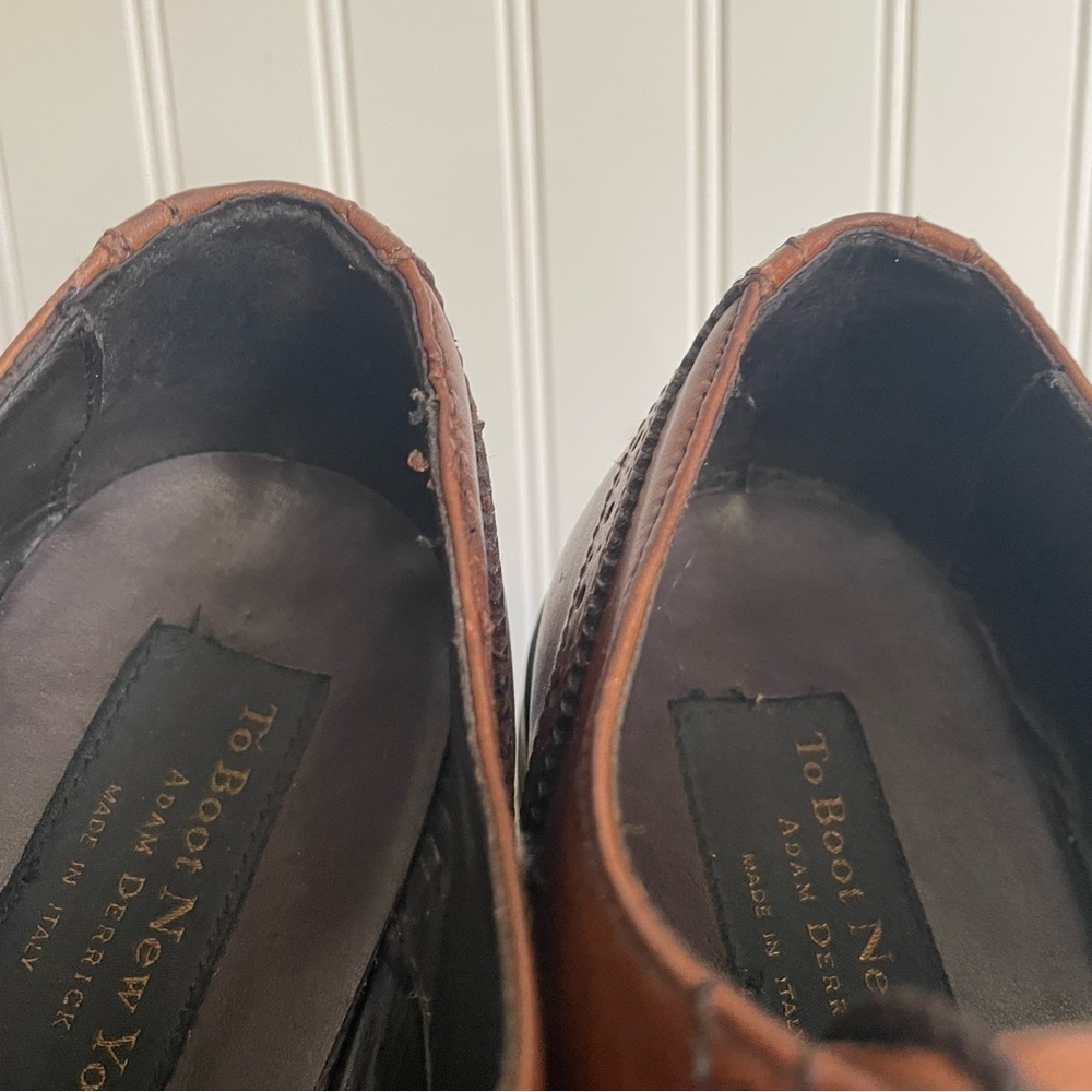 To Boot New York Adam Derrick Wingtip Brogues in Deep Cognac Leather *Italy* - Picture 3 of 8